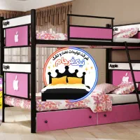 تخت خواب دو طبقه اسپرت مارکدار/ ام دی اف فلز دنیز