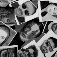 طراحی چهره سیاه قلم