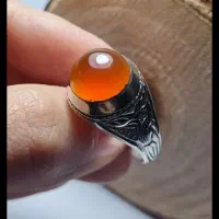 انگشتر عقیق آبدار رکاب دستساز