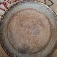 تشت بزرگ مسی با ماهتابه مسی قدیمی