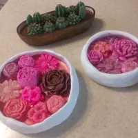 ظروف شمعی گلدار و کاکتوس