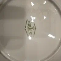 بشقاب و ۶ عدد میوه خوری گل برجسته قدیمی نو