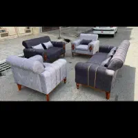 مبل ۷ نفره اسکارلت پایه چوبی