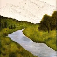 تابلو دکوراتیو رودخانه آرامش