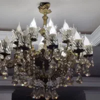 لوستر ۱۰ شاخه ۲۰ شعله برنزی