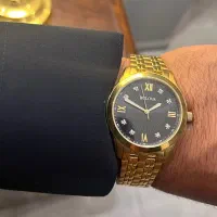 ساعت مچی بلووا Bulova طلایی رنگ ، ضد آب