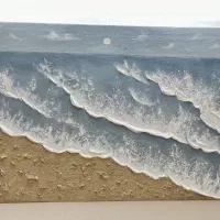 تابلو برجسته موج دریا