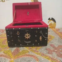 صندوقچه تمام چرم با چوب بلوط