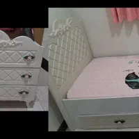 سرویس خواب دخترانه تخت، کمد، دراور ۳ کشو