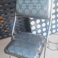 صندلی تاشو فلزی پشت بلند لوله ۲۲ساوه
