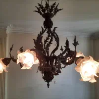 دو عدد لوستر آنتیک 6 شاخه