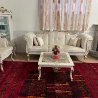 مبلمان هفت نفره استیل همراه با ویترین