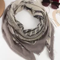 روسری نخ پنبه سیا اسکارف