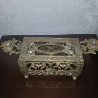 ست جادستمال کاغذی و جا سطل آشغالی برنجی|صنایع دستی و سایر لوازم تزئینی|تهران, دولتخواه شمالی|دیوار