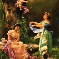 تابلو فرش نیمه کاری الهه محبت