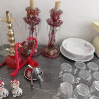 ظرف قدیمی مجسمه قلیون شعمدان لاله عباسی قدیمی
