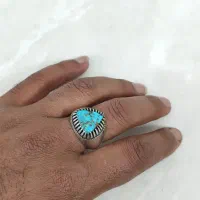 انگشتر فیروزه نیشابور / انگشتر نقره