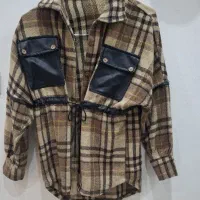 شگت چهارخانه گرم قهوه ای