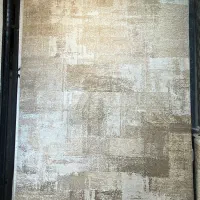 فرش فانتزی مینیمال و مدرن کرم نسکافه ای اقتصادی