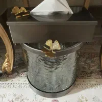 ست جا دستمال کاغذی و سطل کنار سالنی