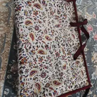 رومیزی ترمه قلمکار پارچه چادرندوخته کرپ سوغات مکه
