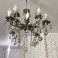 آینه و شمعدان به همراه لوستر برنز