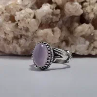 انگشتر مردانه نقره عقیق صورتی