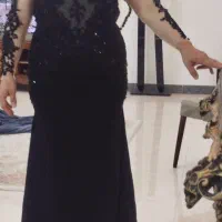 لباس مجلسی. کرپ. گیپوربا دست روش کار شده
