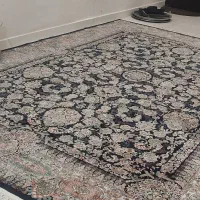 فرش کویر کاشان سرمه ای