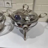 سوفله ست کامل استیل طرح نگین