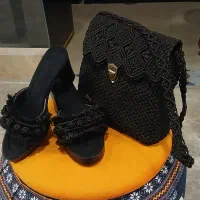 ست کیف وصندل  مکرومه