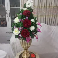 جام پایه گل مصنوعی بزرگ و نو کربلایی هدیه کادو