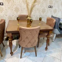 میز نهار خوری ۴نفره چوب گردو نهارخوری غذا خوری