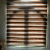 پرده زبرا قهوه ای