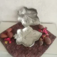 بشقاب طرح برگ ( سیلور )