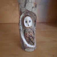 جغد چوبی در تنه درخت