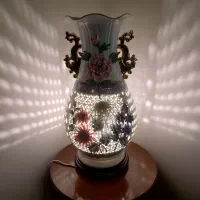 گلدان چینی گلبرجسته دست‌ساز