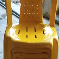 صندلی پلاستیکی چهارعدد زرد