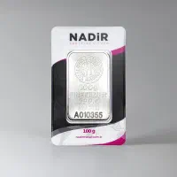 شمش نقره ندیر 100 گرمی