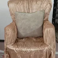 کاور مبل یاپیراهن مبل پارچه ساتن کش دار ۷نفره