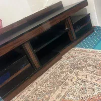 زیرتلویزیون مشکی قهوه ای