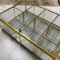 جعبه پذیرایی رومیزی شیشه ای