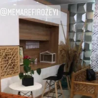 کابینت آماده پله ای طرح چوب و های گلاس