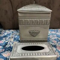 ست سطل اشغال و جا دستمال کاغذی