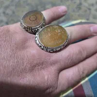 انگشتر عقیق خطی نقره رکاب شخصی زنجان قدیم