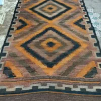 گلیم سنتی قدیمی  نونو دورویه پشم خالص