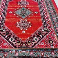 فرش طرح محتشم، بدون پرزدهی با نخ ابریشم