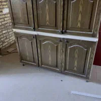کابینت فلزی سالم به همراه سینک دو لگنه و ابچکان
