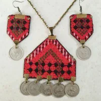 ست سوزی دوزی کاملا دست دوز دستبند