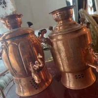 دوتا سماور مسی رو گازی  یکی نظری  و یکی علی زنجان